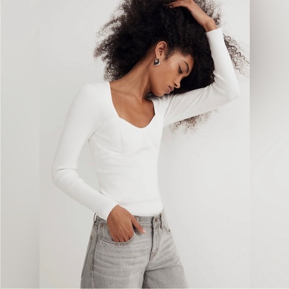Madewell Wide Rib Sweater Top - Picture 2 of 9